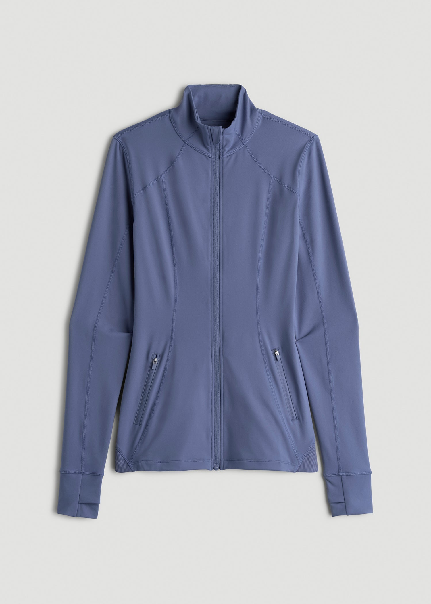 American Tall Women Women's Athletic Zip-Up Jacket for Tall Women in Marlin Blue
