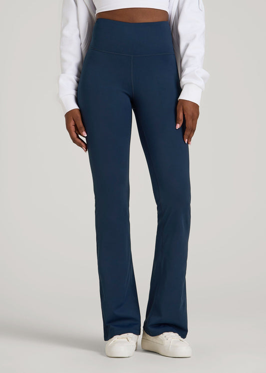 American Tall Women Balance Flare Yoga Pants for Tall Women in Navy Blue