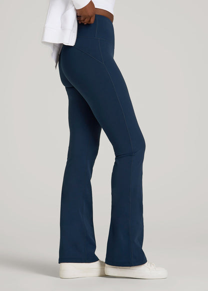 American Tall Women Balance Flare Yoga Pants for Tall Women in Navy Blue