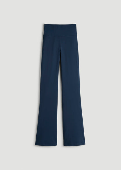 American Tall Women Balance Flare Yoga Pants for Tall Women in Navy Blue