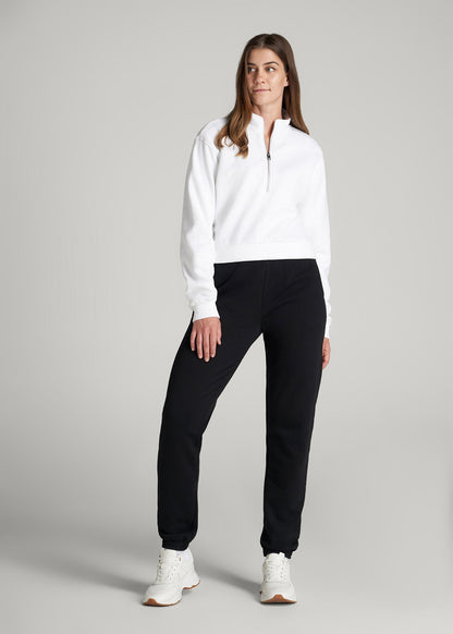 American Tall Women Wearever Fleece Relaxed Sweatpants for Tall Women in Black