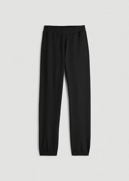 American Tall Women Wearever Fleece Relaxed Sweatpants for Tall Women in Black