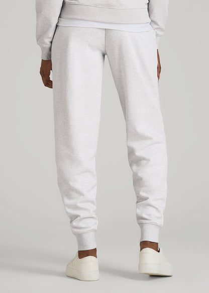 American Tall Women A.T. Basics Athletic Joggers for Tall Women in Heather Cloud White
