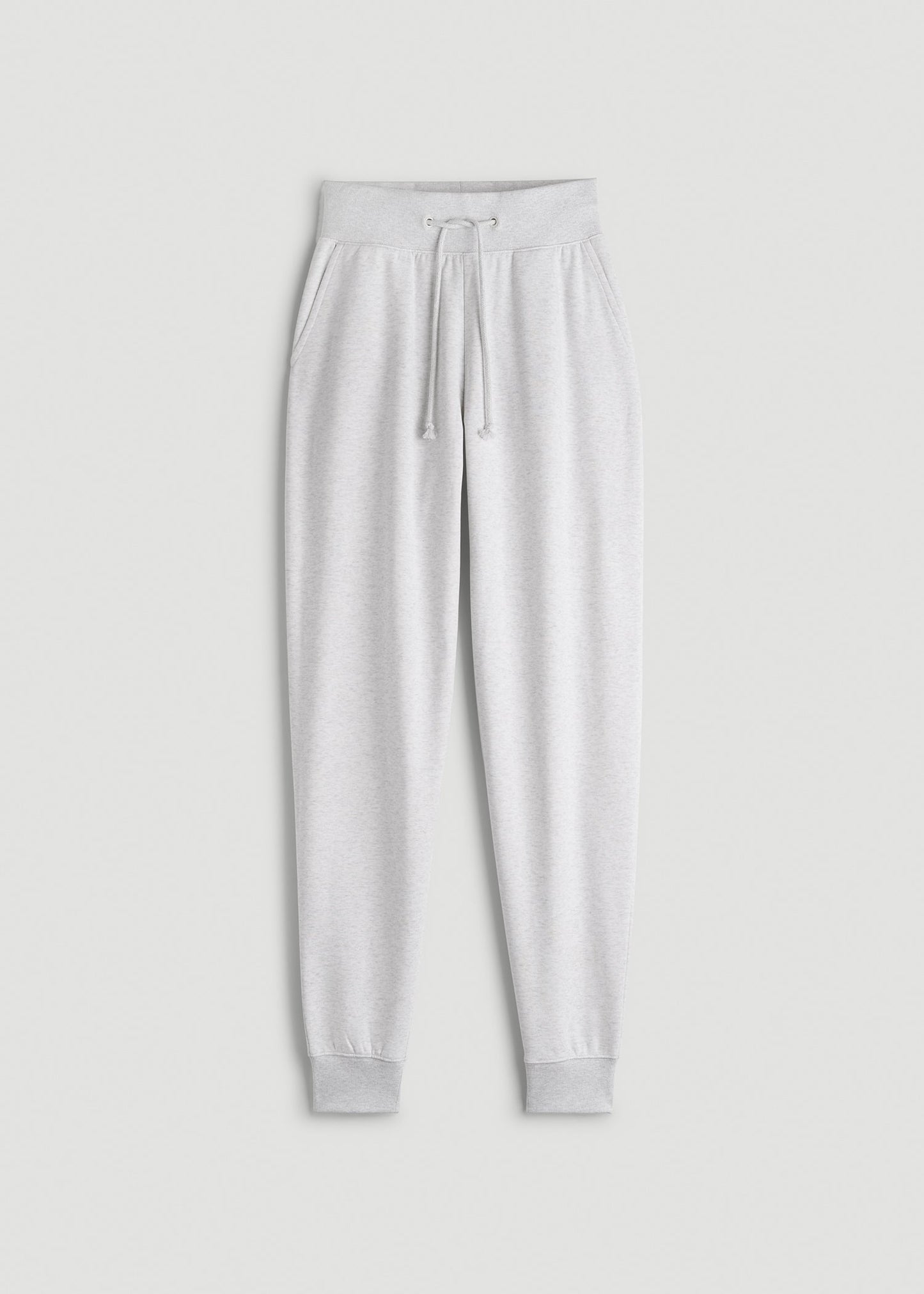 American Tall Women A.T. Basics Athletic Joggers for Tall Women in Heather Cloud White