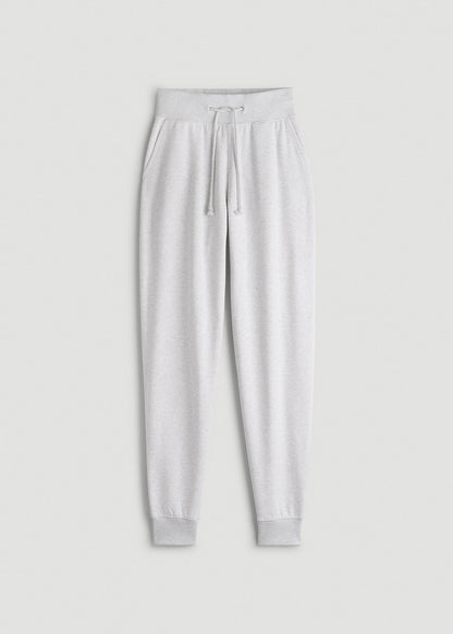 American Tall Women A.T. Basics Athletic Joggers for Tall Women in Heather Cloud White