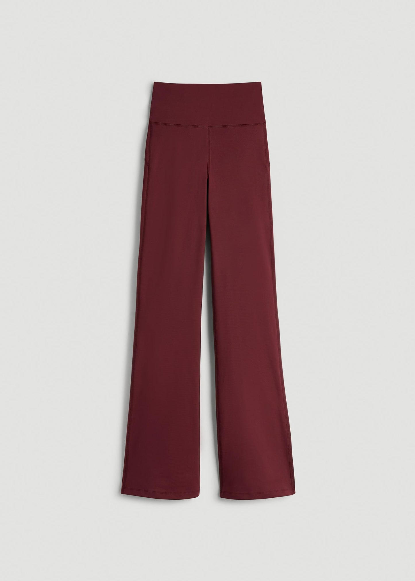 American Tall Women Balance Flare Yoga Pants for Tall Women in Tawny Port