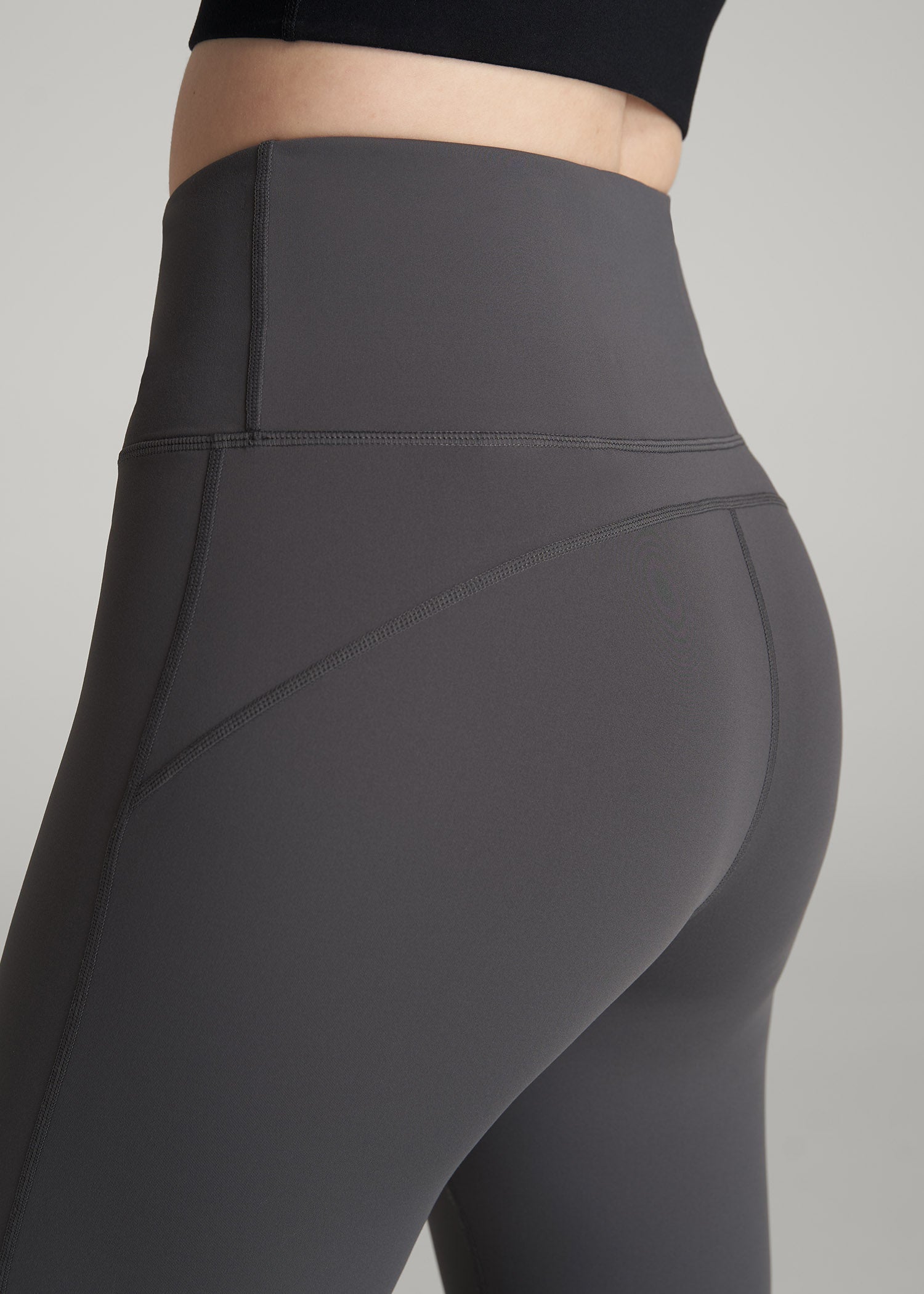 American Tall Women Balance Flare Yoga Pants for Tall Women in Charcoal