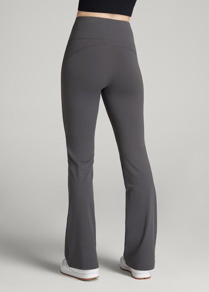 American Tall Women Balance Flare Yoga Pants for Tall Women in Charcoal
