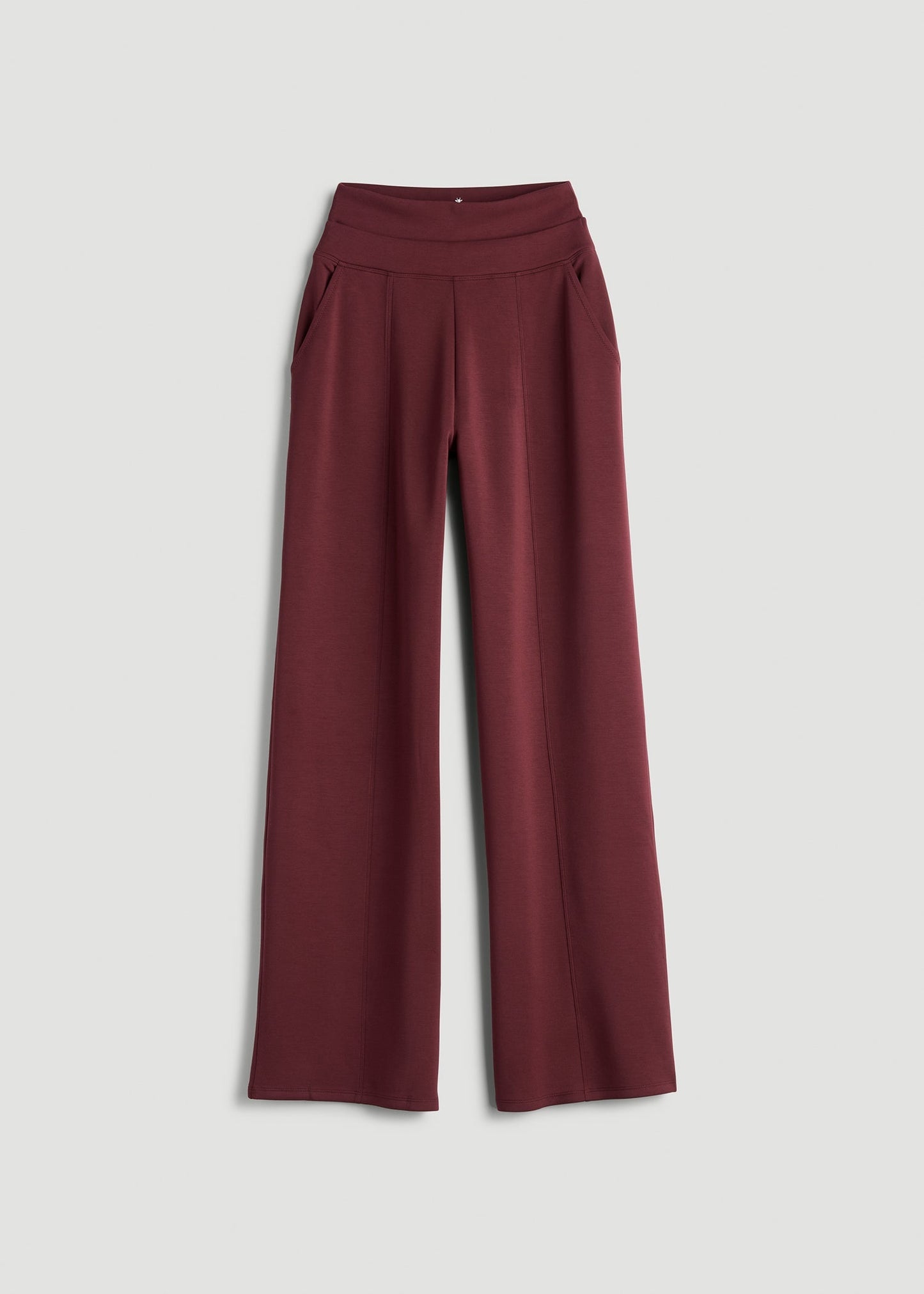 American Tall Women Soft Motion Wide Leg Ultra High Rise Pant for Tall Women in Tawny Port