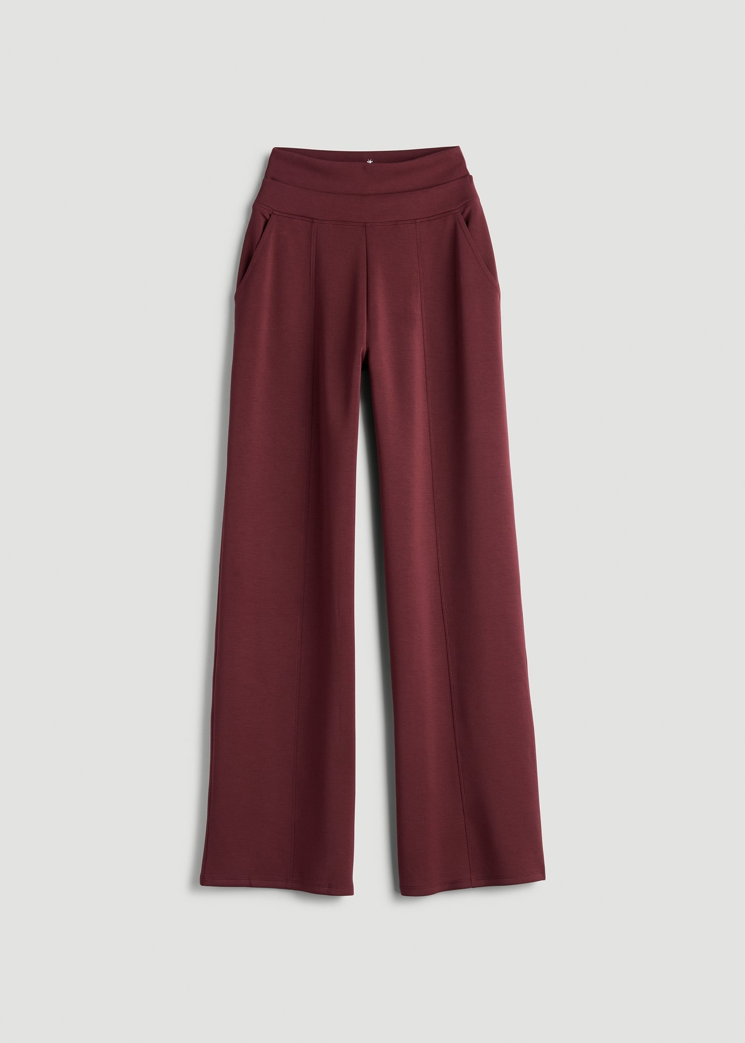 American Tall Women Soft Motion Wide Leg Ultra High Rise Pant for Tall Women in Tawny Port