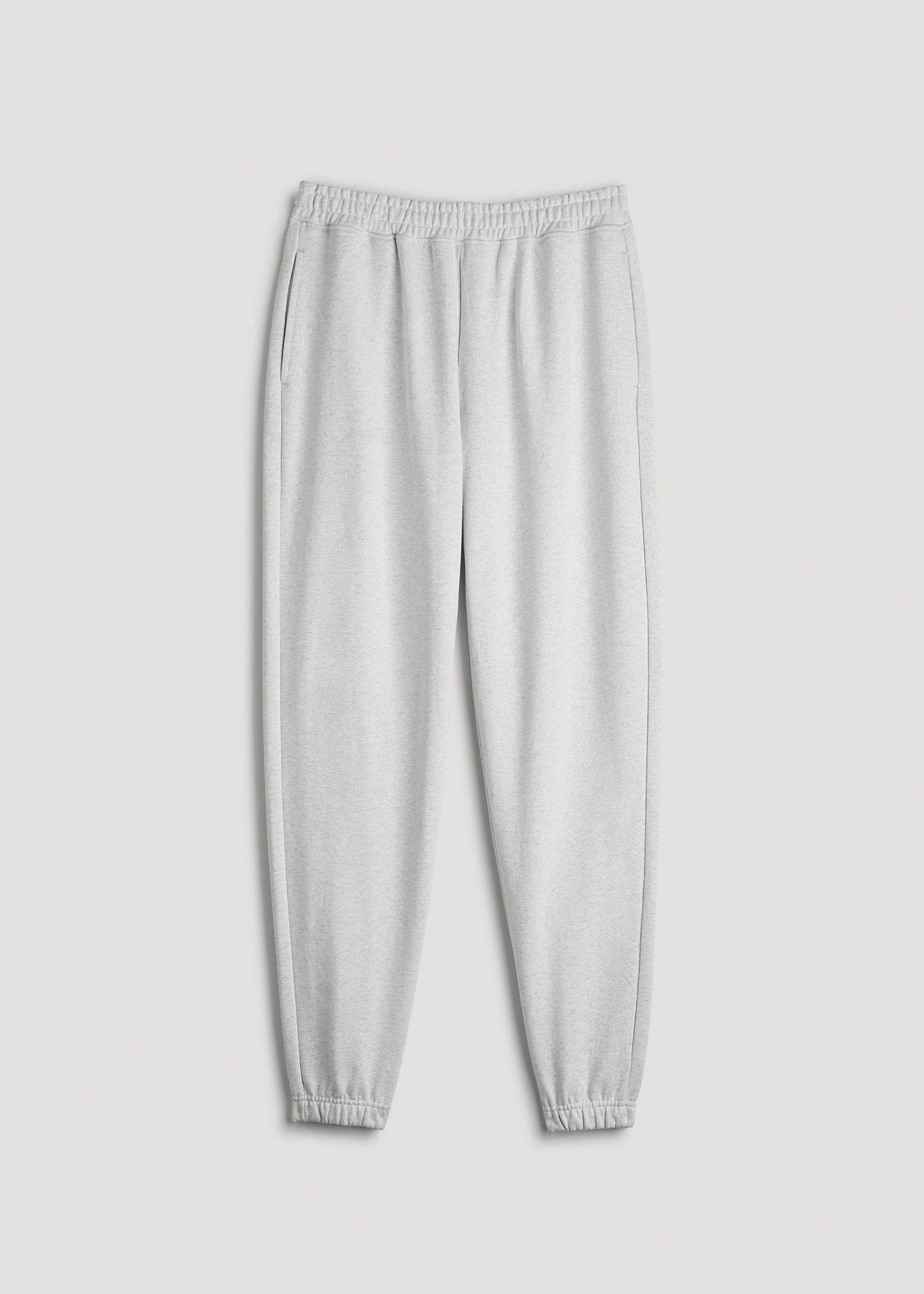 American Tall Women Wearever Oversized French Terry Joggers for Tall Women in Heather Cloud White