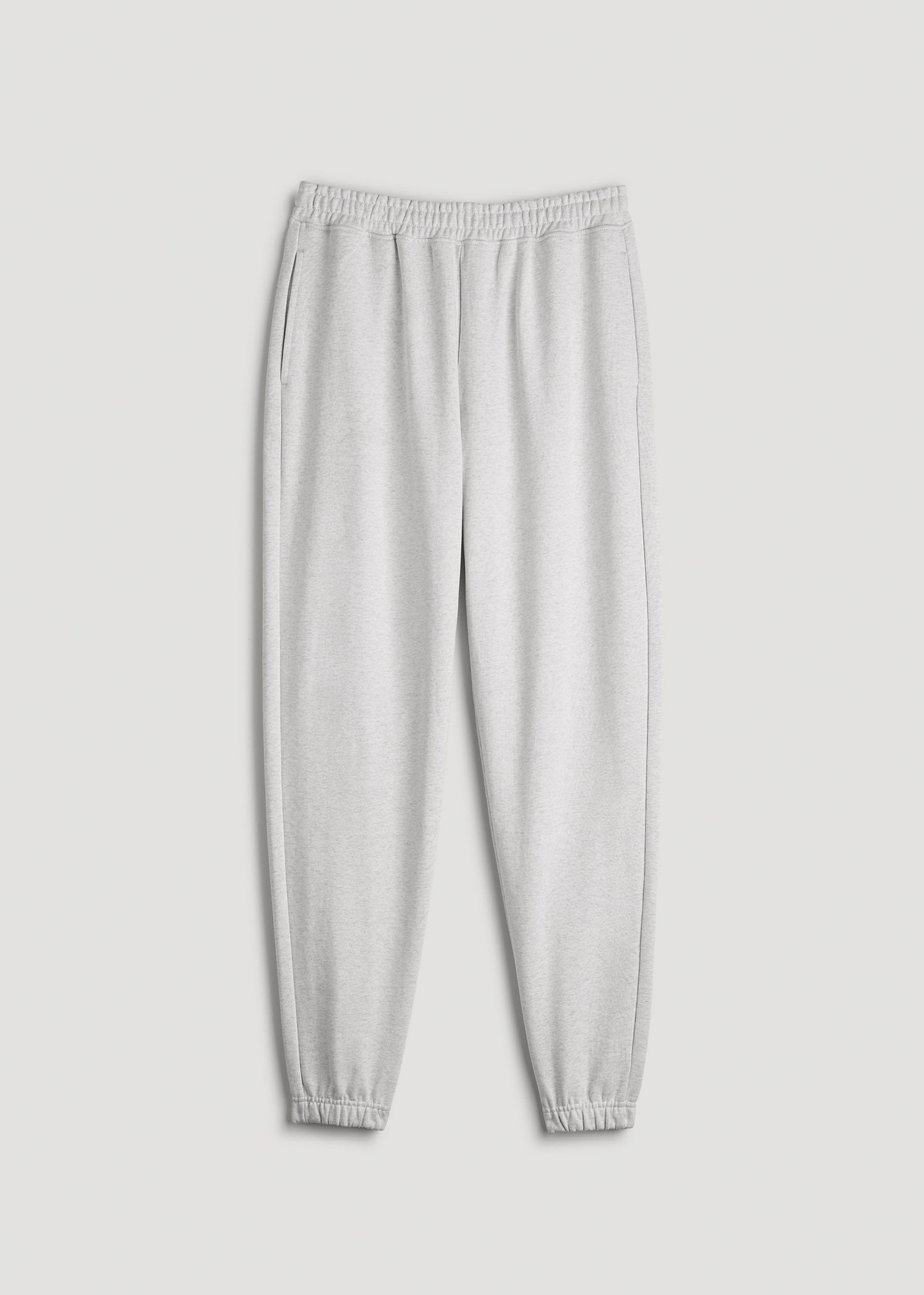 American Tall Women Wearever Oversized French Terry Joggers for Tall Women in Heather Cloud White