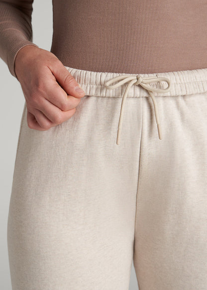 American Tall Women Wearever Fleece Relaxed Sweatpants for Tall Women in Oatmeal Mix