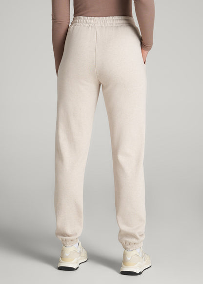 American Tall Women Wearever Fleece Relaxed Sweatpants for Tall Women in Oatmeal Mix