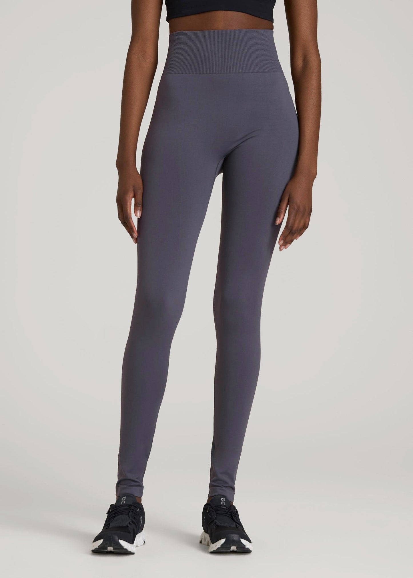 American Tall Women|Men Compression Training Leggings for Tall Women in Periscope Grey