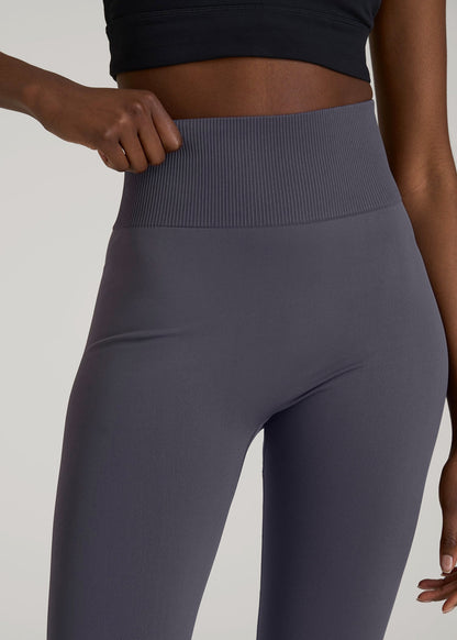 American Tall Women|Men Compression Training Leggings for Tall Women in Periscope Grey