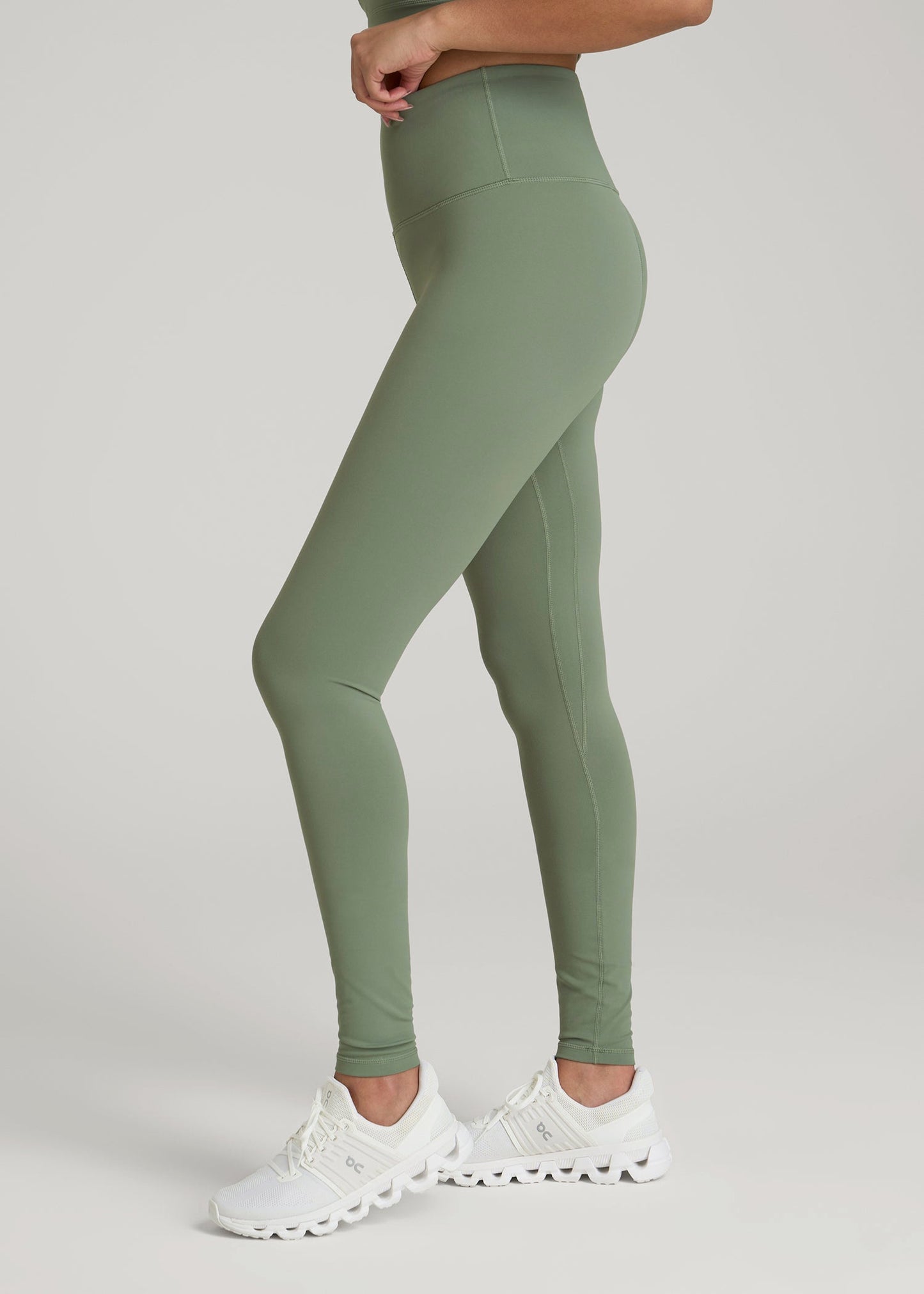 American Tall Women|Men Balance High-Rise Leggings for Tall Women in Dark Seagrass