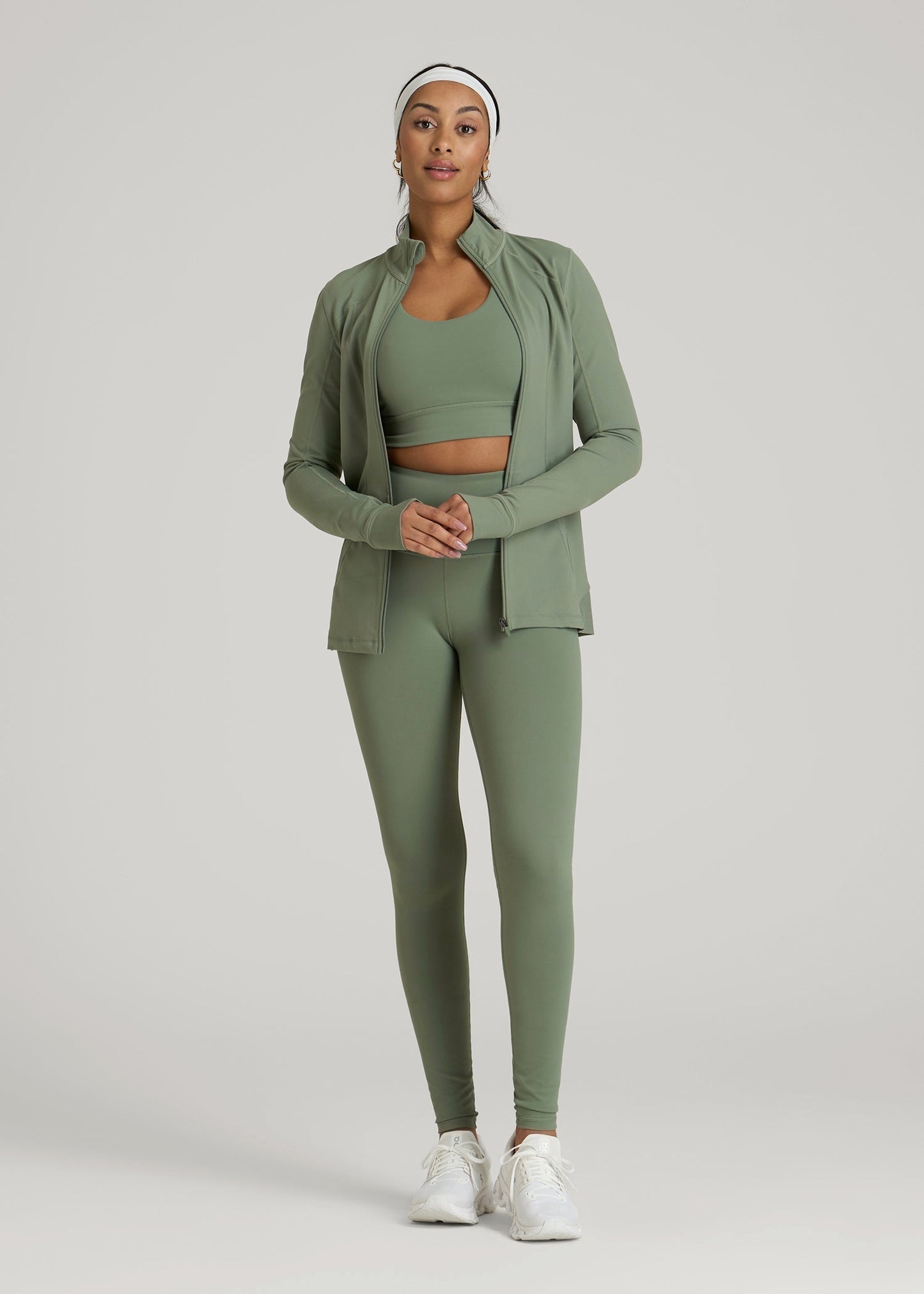 American Tall Women|Men Balance High-Rise Leggings for Tall Women in Dark Seagrass
