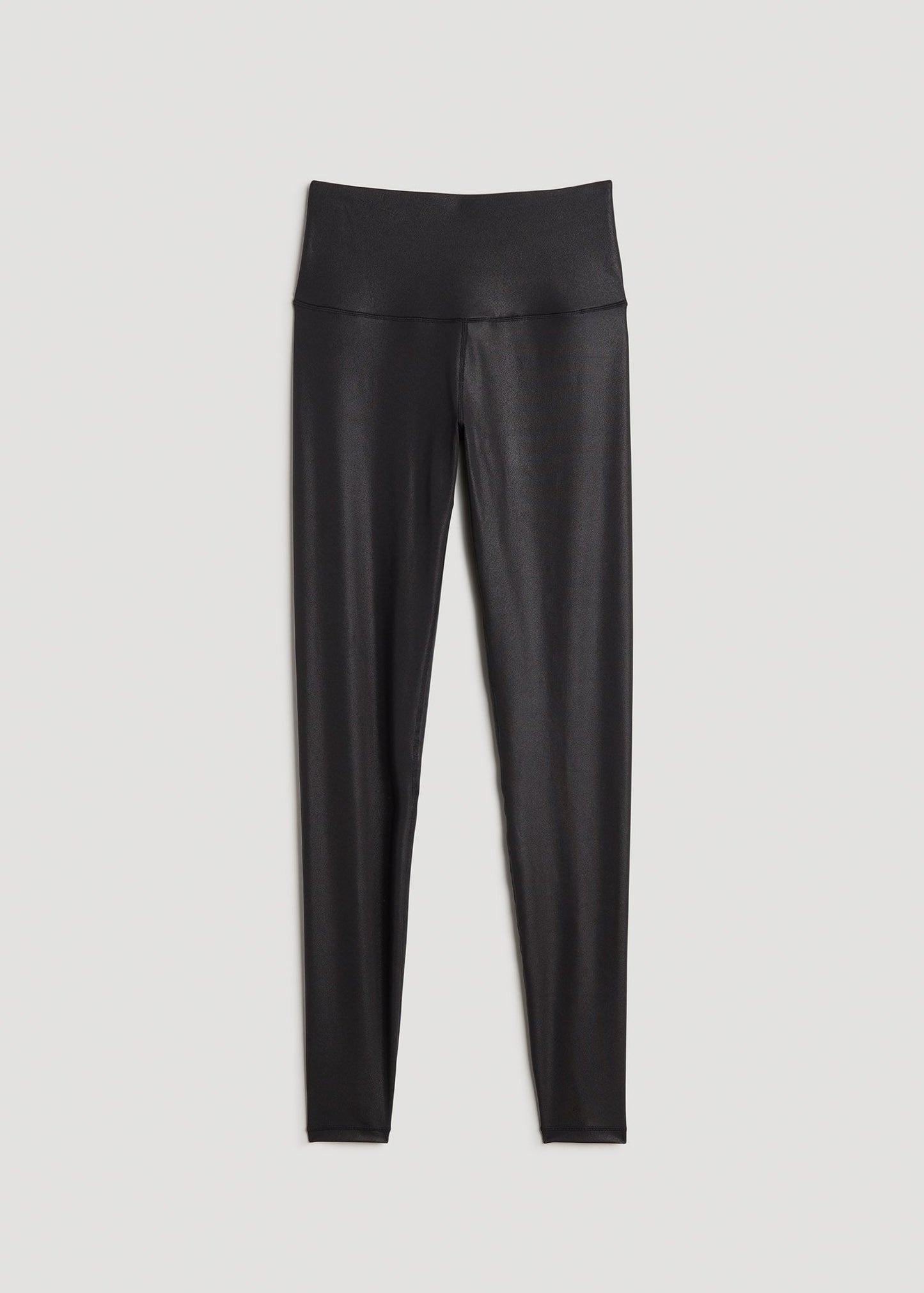American Tall Women|Men Balance High-Rise Leggings for Tall Women in Black Shine