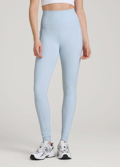 American Tall Women|Men Balance Cinched Back Pocket Legging for Tall Women in Ice Blue