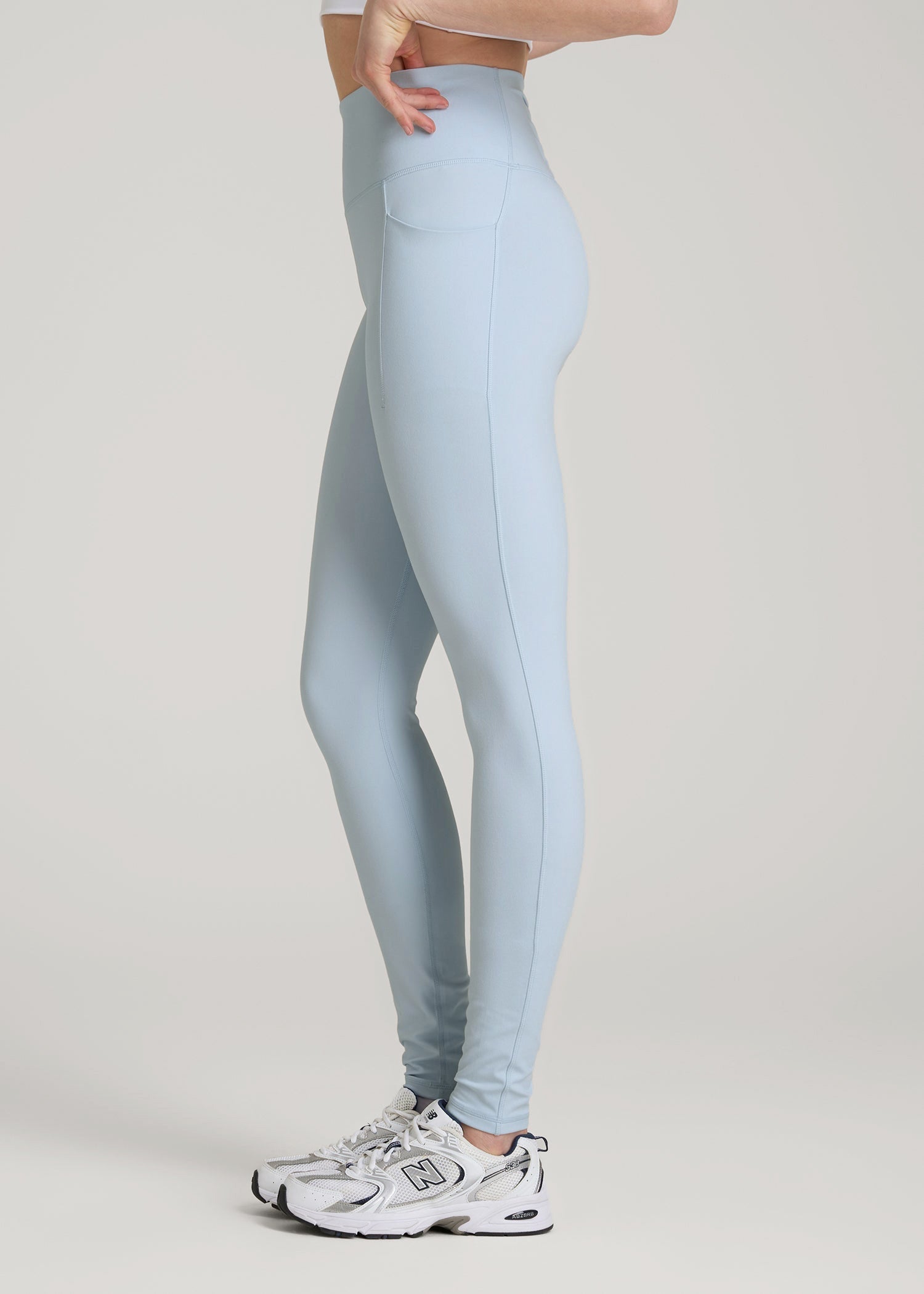 American Tall Women|Men Balance Cinched Back Pocket Legging for Tall Women in Ice Blue