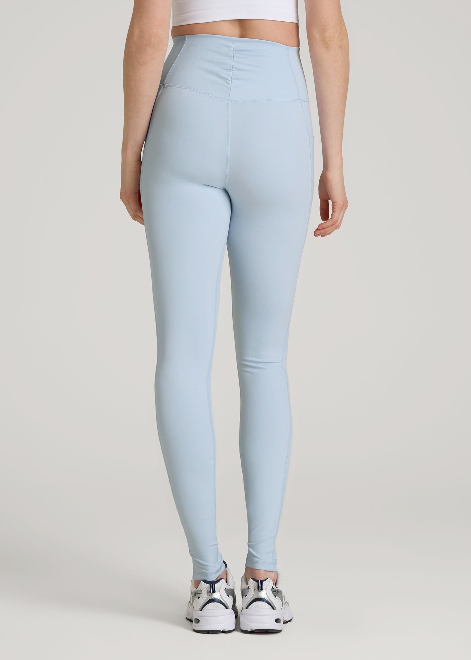 American Tall Women|Men Balance Cinched Back Pocket Legging for Tall Women in Ice Blue