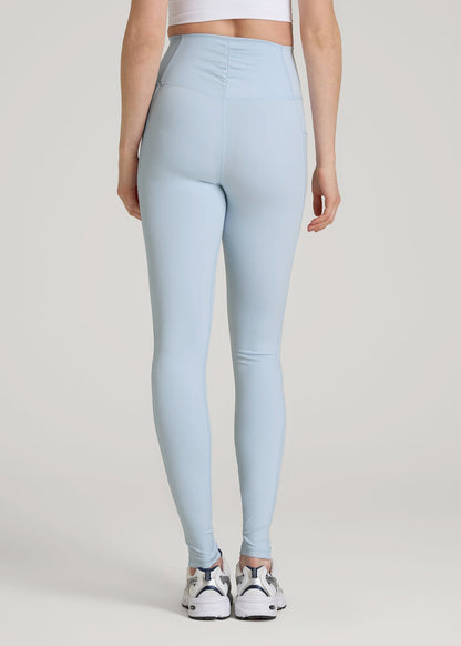 American Tall Women|Men Balance Cinched Back Pocket Legging for Tall Women in Ice Blue