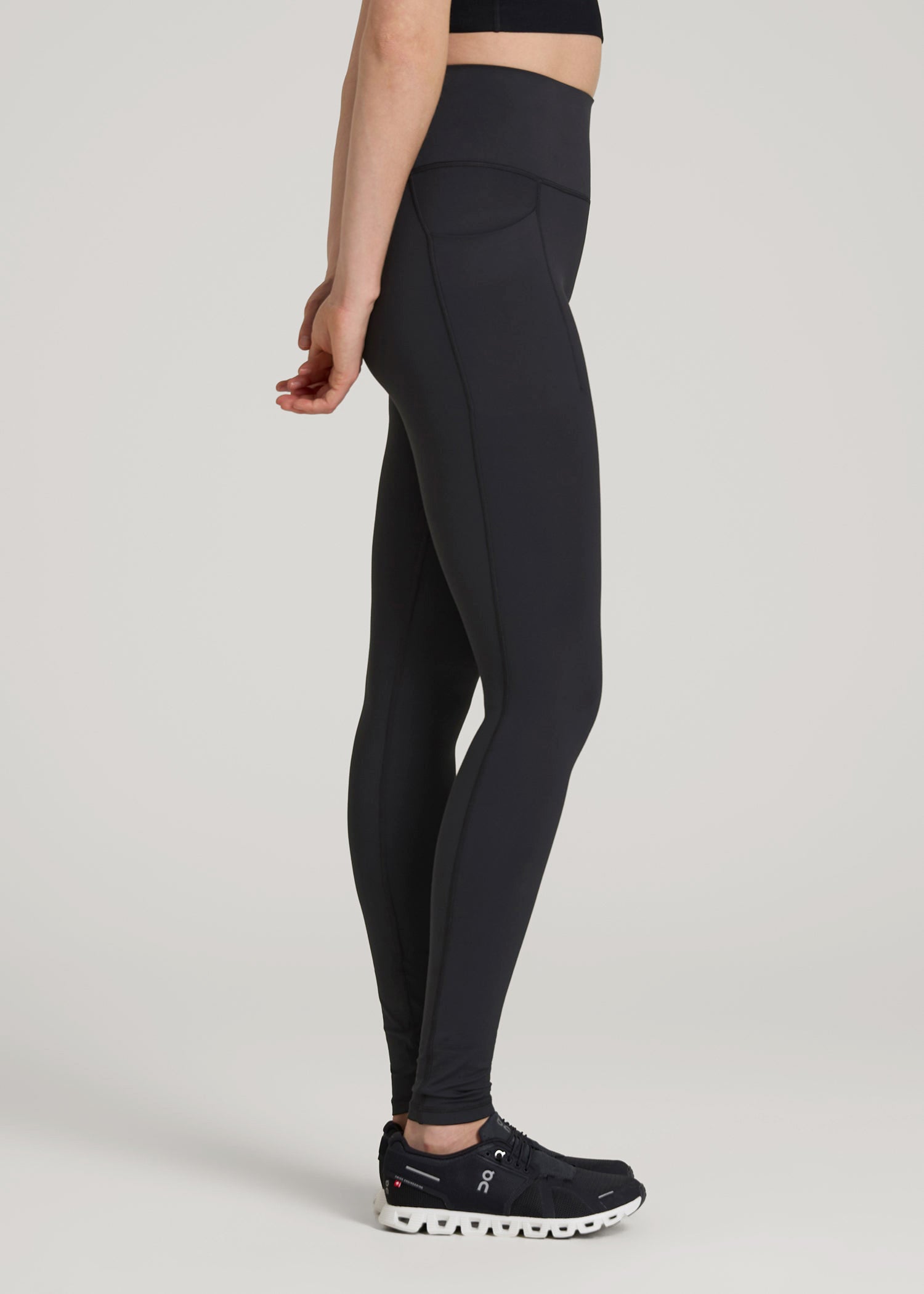American Tall Women|Men Balance Cinched Back Pocket Legging for Tall Women in Black