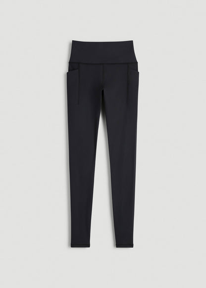 American Tall Women|Men Balance Cinched Back Pocket Legging for Tall Women in Black
