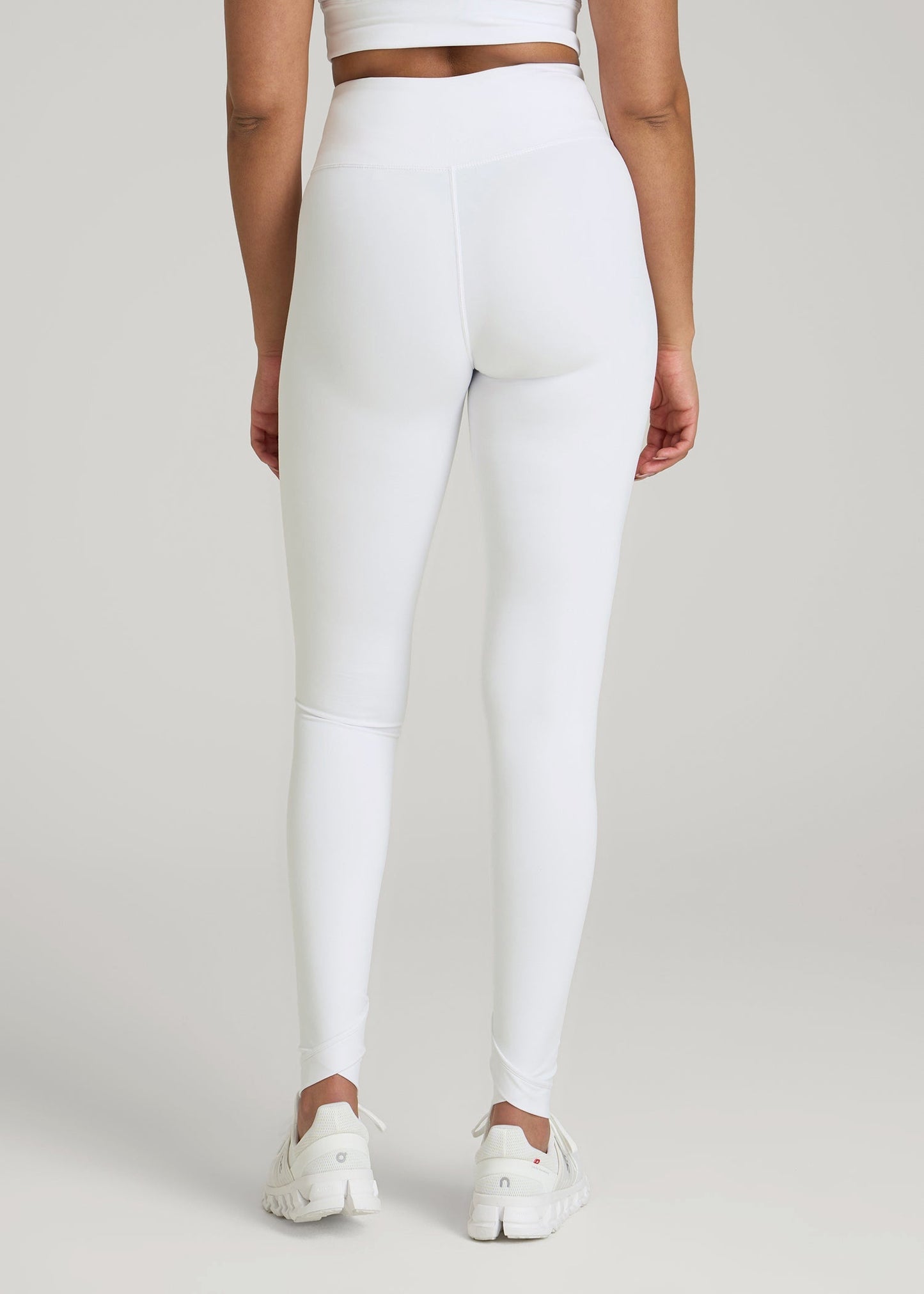 American Tall Women|Men Balance Cross Over Leggings for Tall Women in White
