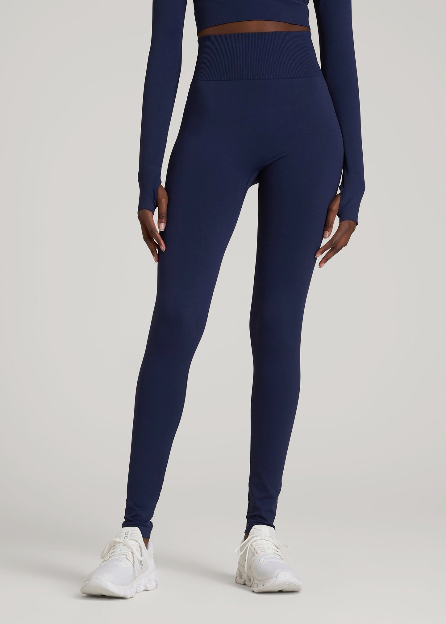American Tall Women|Men Compression Training Leggings for Tall Women in Regal Blue