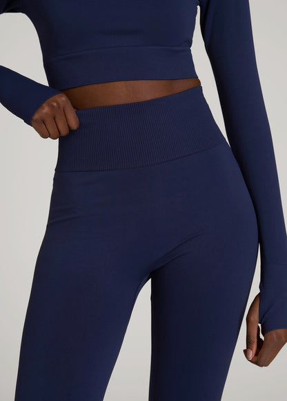 American Tall Women|Men Compression Training Leggings for Tall Women in Regal Blue