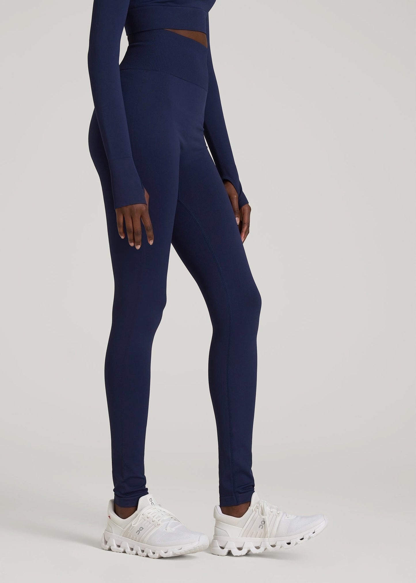 American Tall Women|Men Compression Training Leggings for Tall Women in Regal Blue