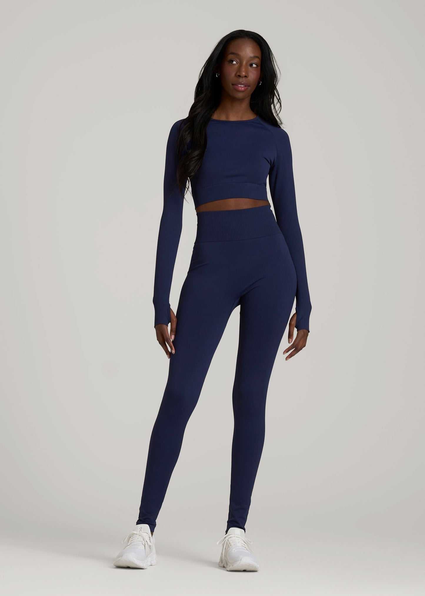 American Tall Women|Men Compression Training Leggings for Tall Women in Regal Blue