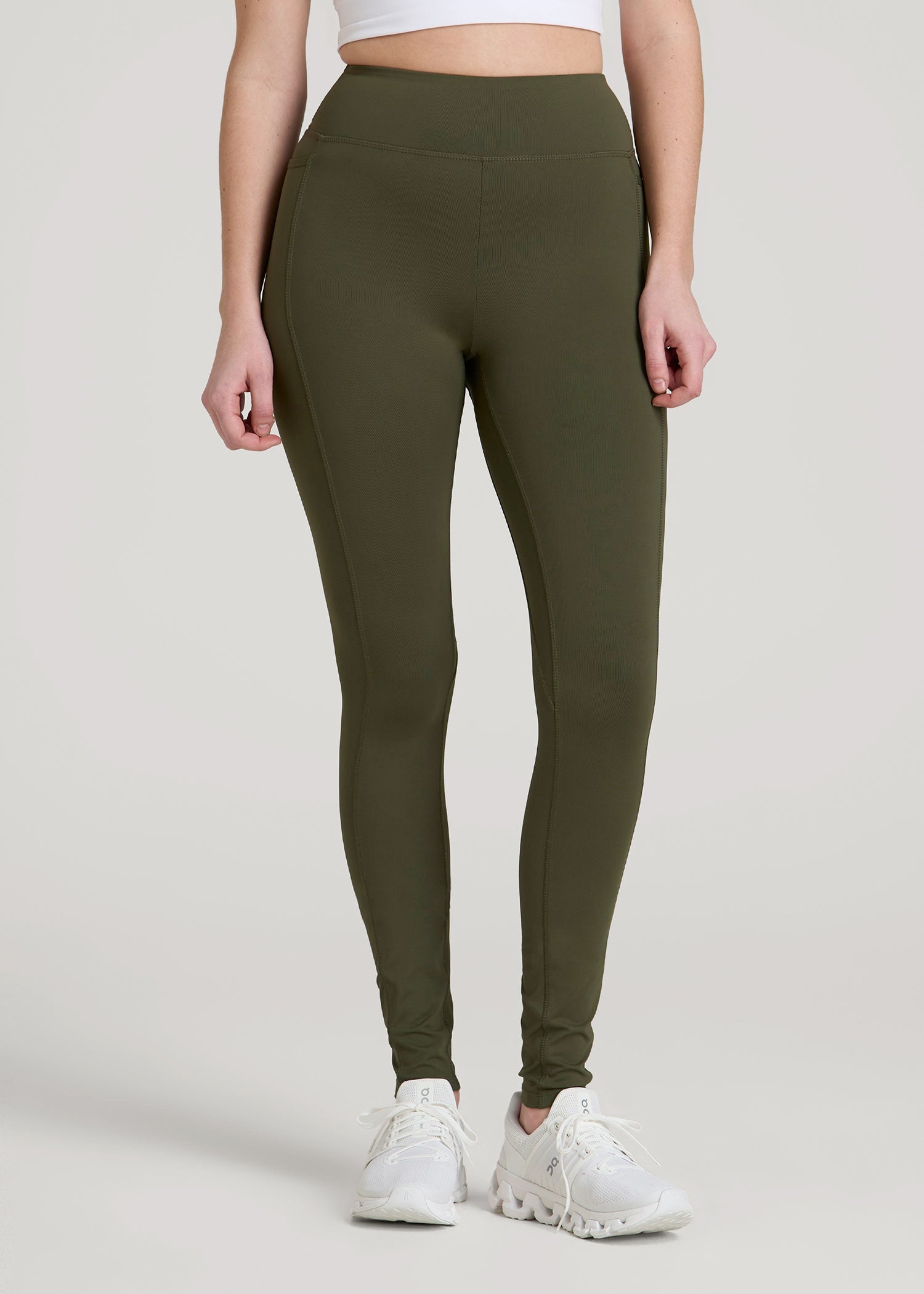 American Tall Women|Men Bella Outer-Pocket Leggings for Tall Women in Forest Night