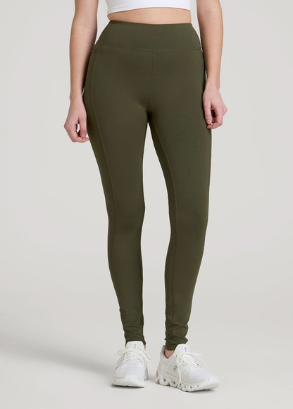 American Tall Women|Men Bella Outer-Pocket Leggings for Tall Women in Forest Night