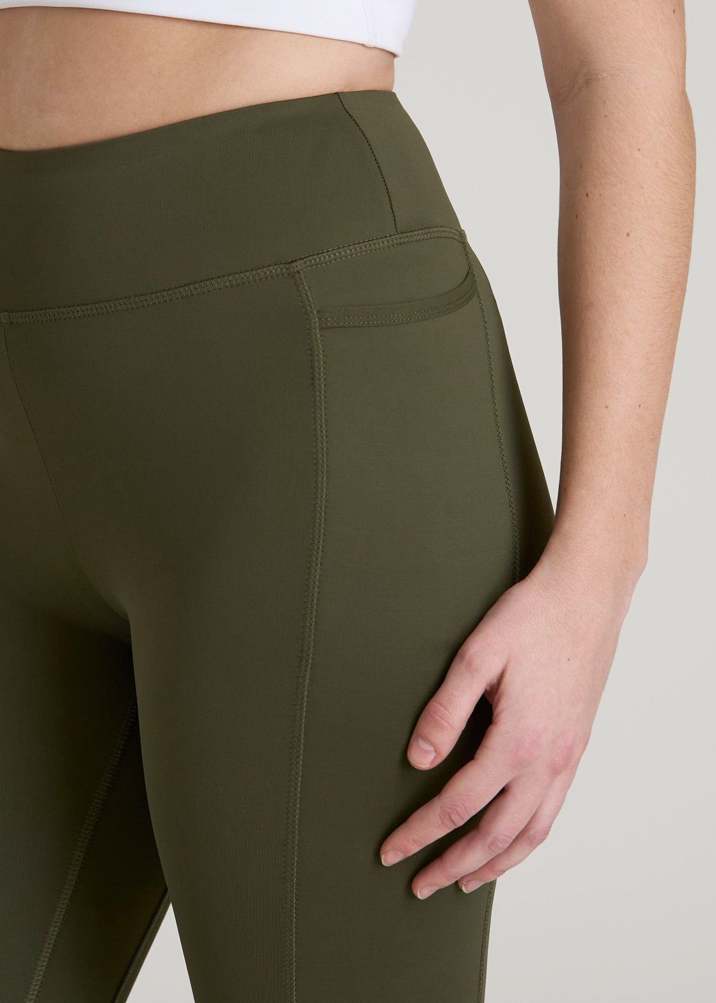 American Tall Women|Men Bella Outer-Pocket Leggings for Tall Women in Forest Night