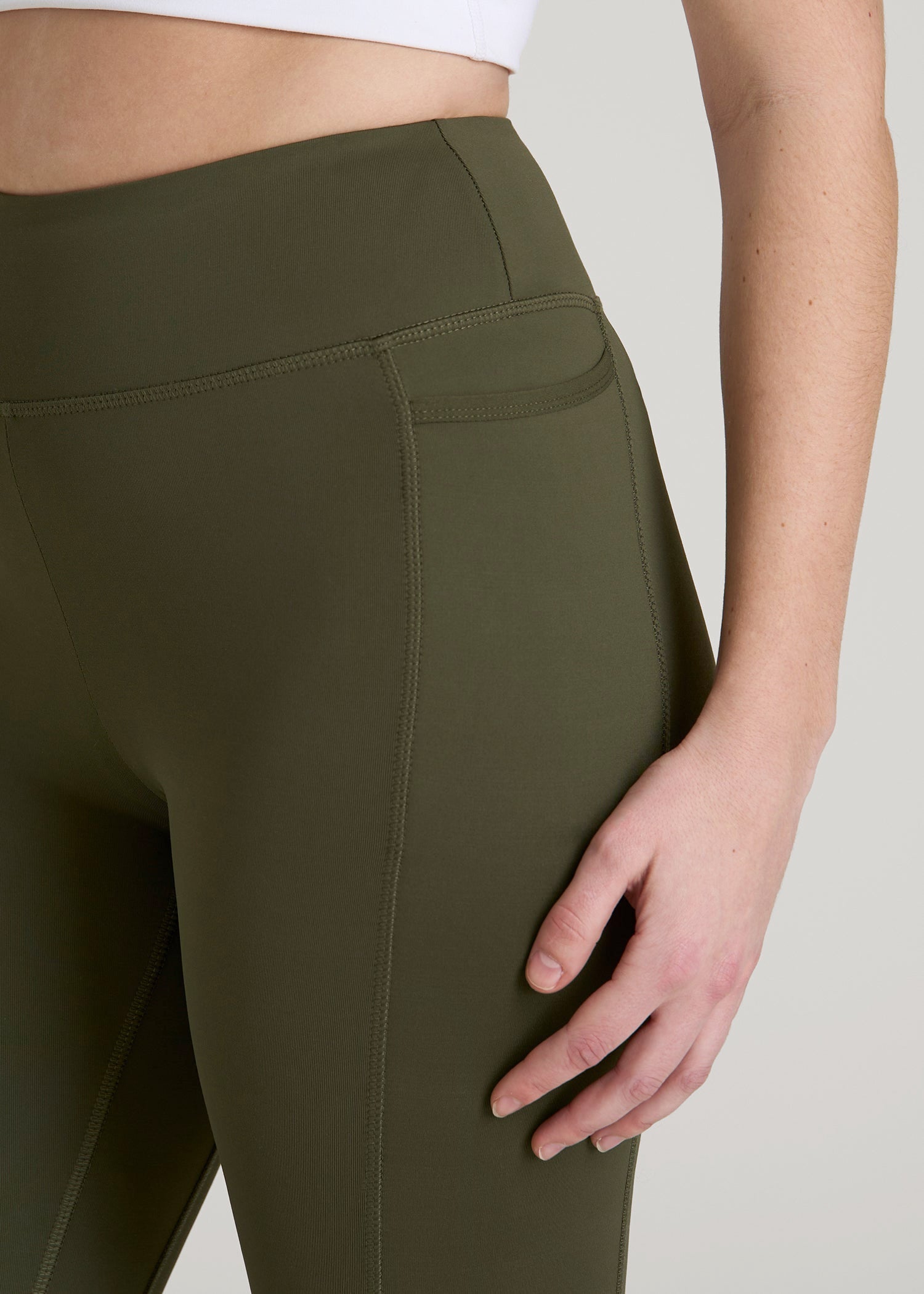 American Tall Women|Men Bella Outer-Pocket Leggings for Tall Women in Forest Night