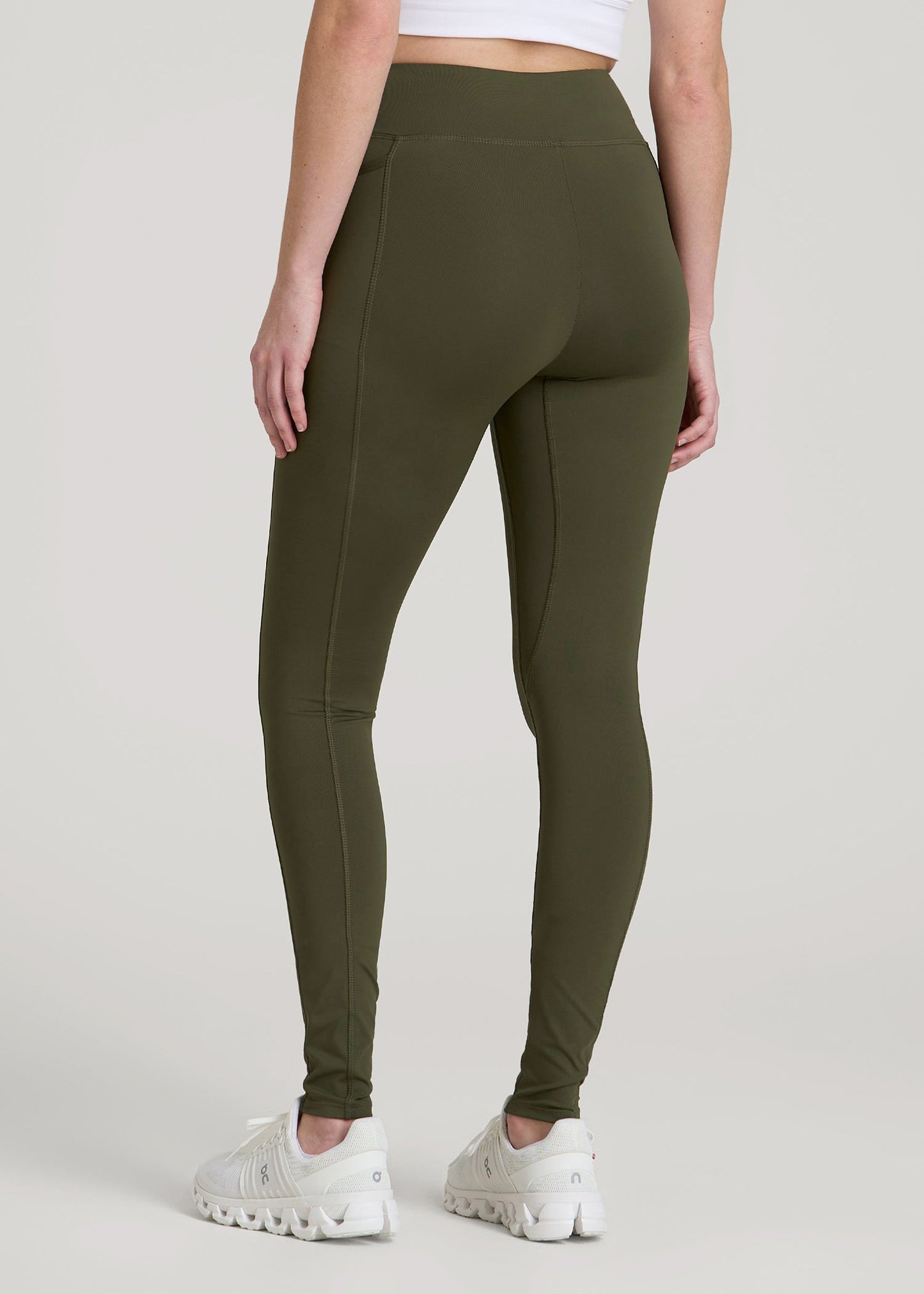 American Tall Women|Men Bella Outer-Pocket Leggings for Tall Women in Forest Night