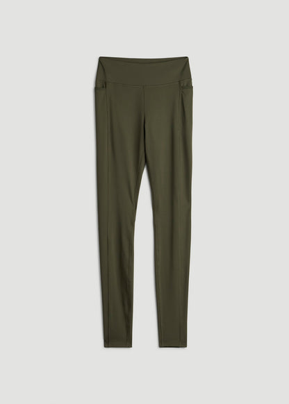 American Tall Women|Men Bella Outer-Pocket Leggings for Tall Women in Forest Night