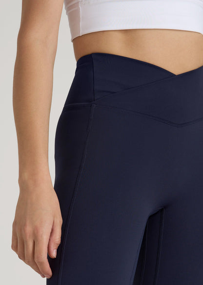 American Tall Women|Men Balance Cross Over Leggings for Tall Women in Dark Navy