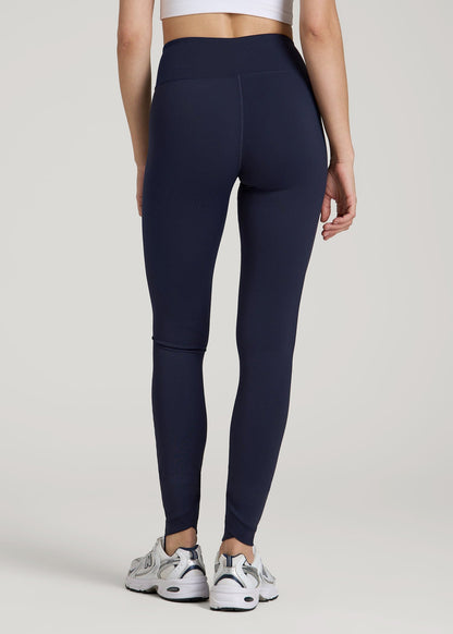 American Tall Women|Men Balance Cross Over Leggings for Tall Women in Dark Navy