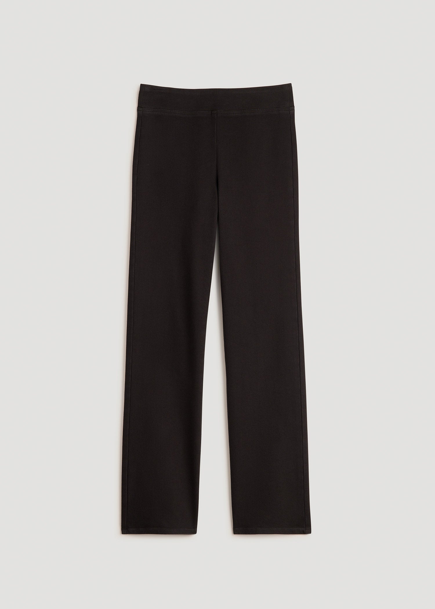 American Tall Women|Men Harper Pull-on Straight Leg Jeans for Tall Women in Washed Black