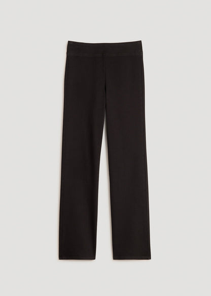 American Tall Women|Men Harper Pull-on Straight Leg Jeans for Tall Women in Washed Black
