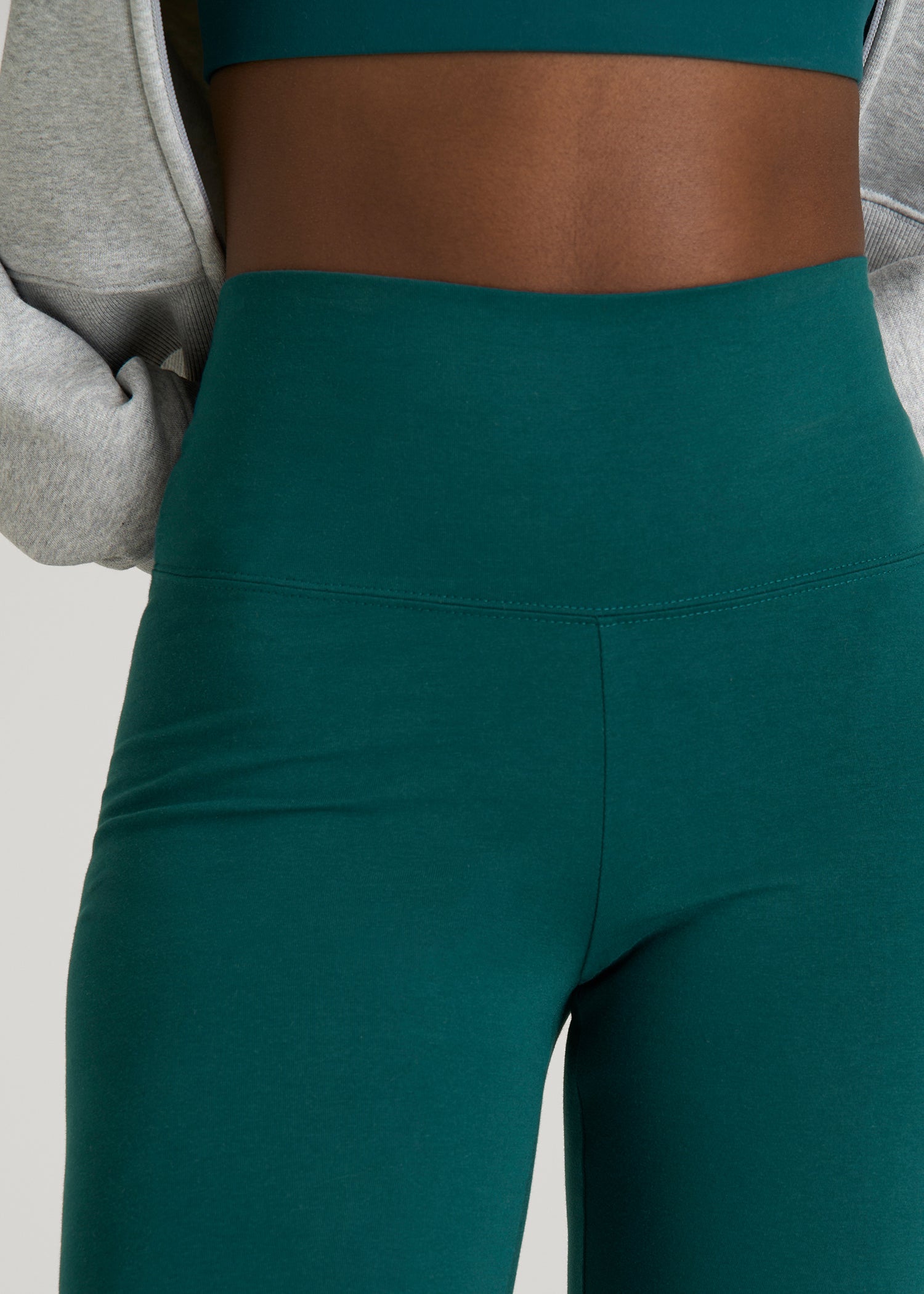 American Tall Women Cotton Leggings for Tall Women in Deep Teal