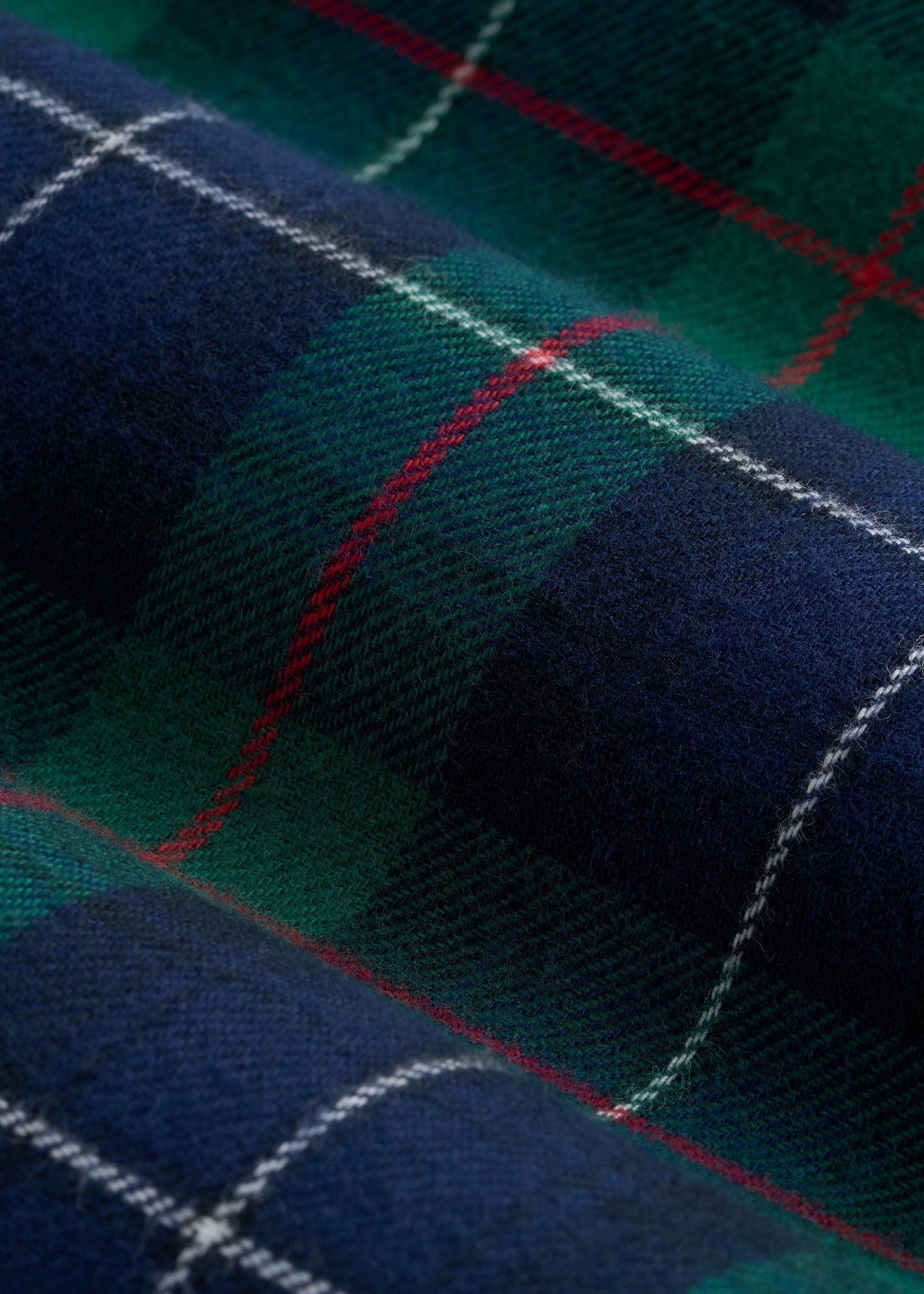 American Tall Women Tie Waist Flannel Pajama Pants for Tall Women in Green and Blue Plaid