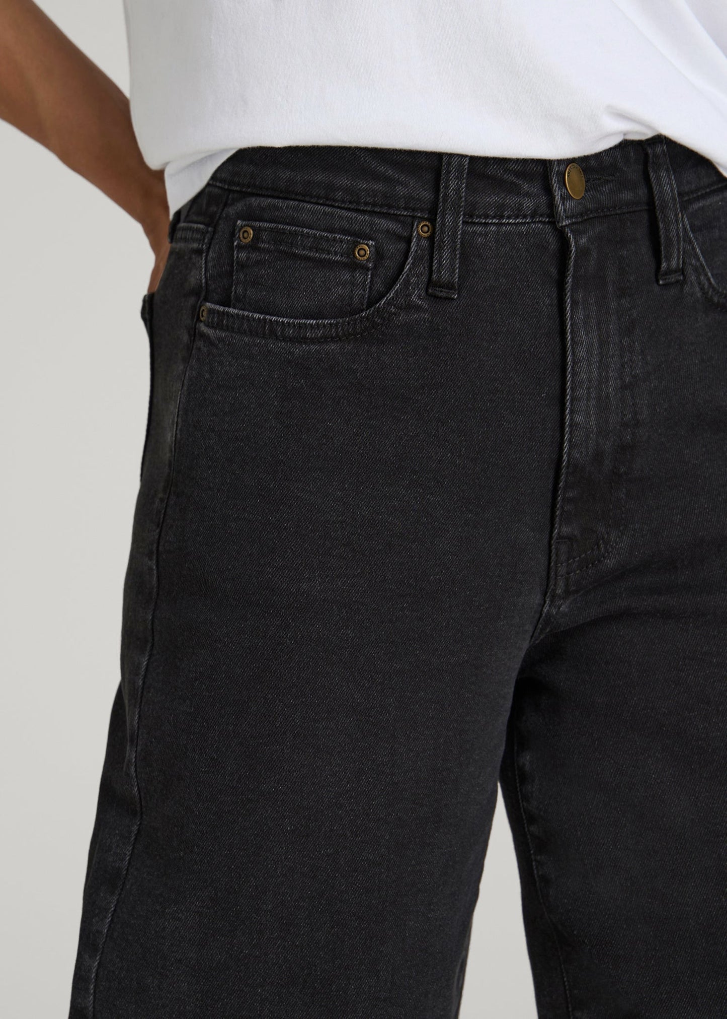 American Tall Women Stevie Wide Leg Jeans for Tall Women in Onyx Black Wash