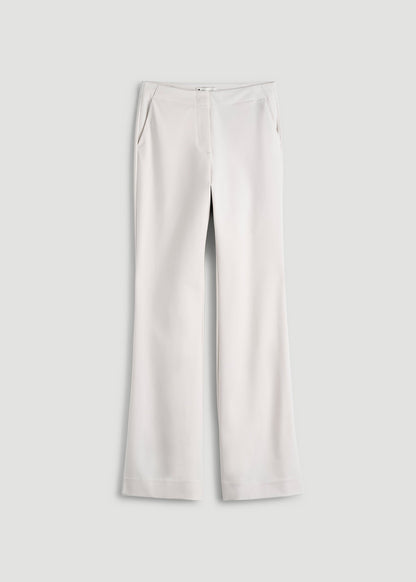 American Tall Women Freedom Flex Flare Dress Pants for Tall Women in White Sand