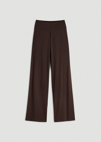 American Tall Women Pull-On Breezy Wide Leg Pants for Tall Women in Espresso