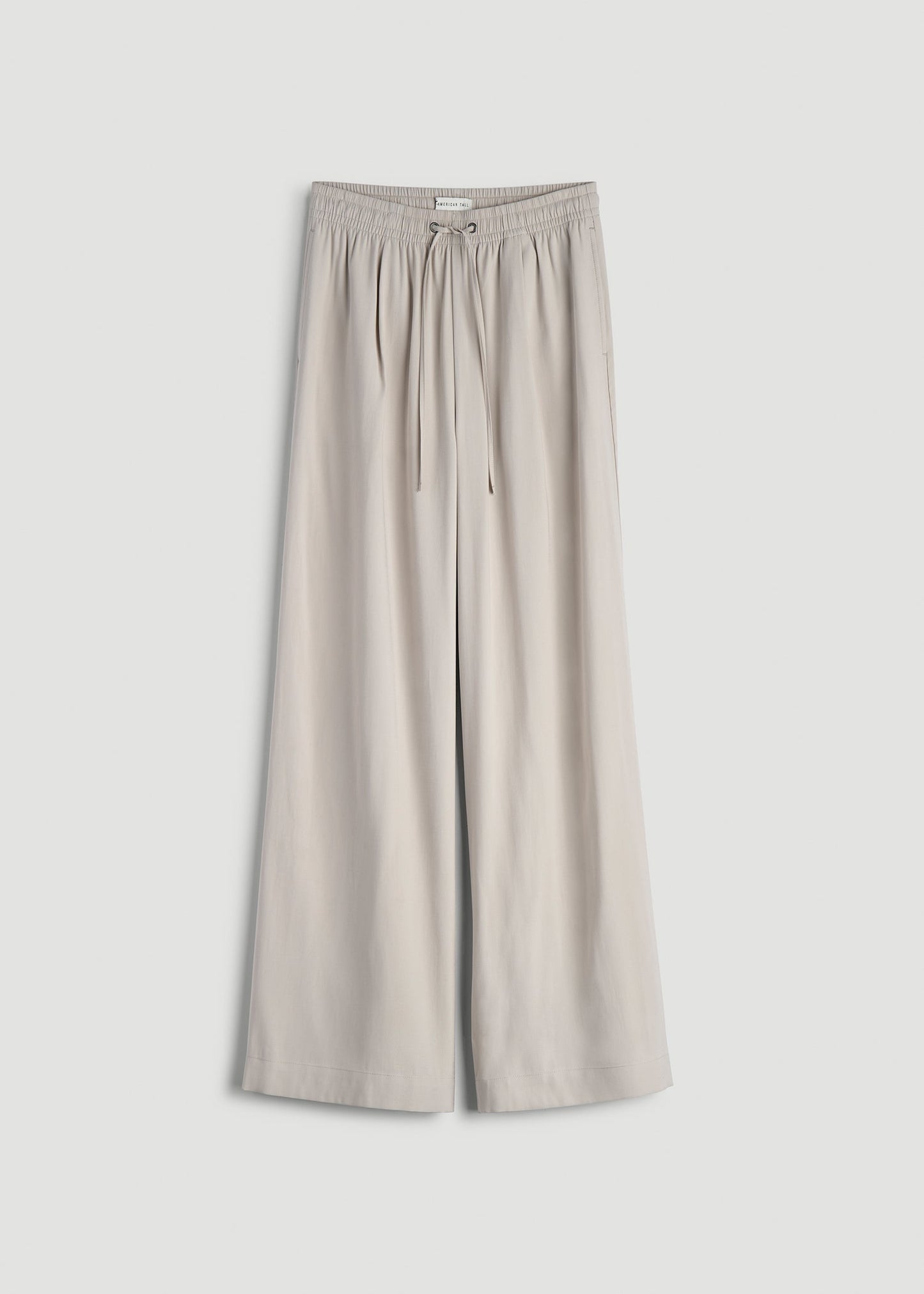 American Tall Women Relaxed Pull-On Pants for Tall Women in Stone